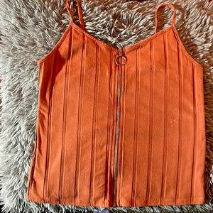 spaghetti strap top, size: M, peachy color, was only worn twice & in good shape.